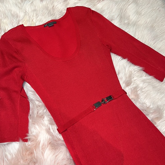 Armani Exchange Red Midi Dress – Size Small | Elegant & Timeless midi dress - Picture 4 of 8